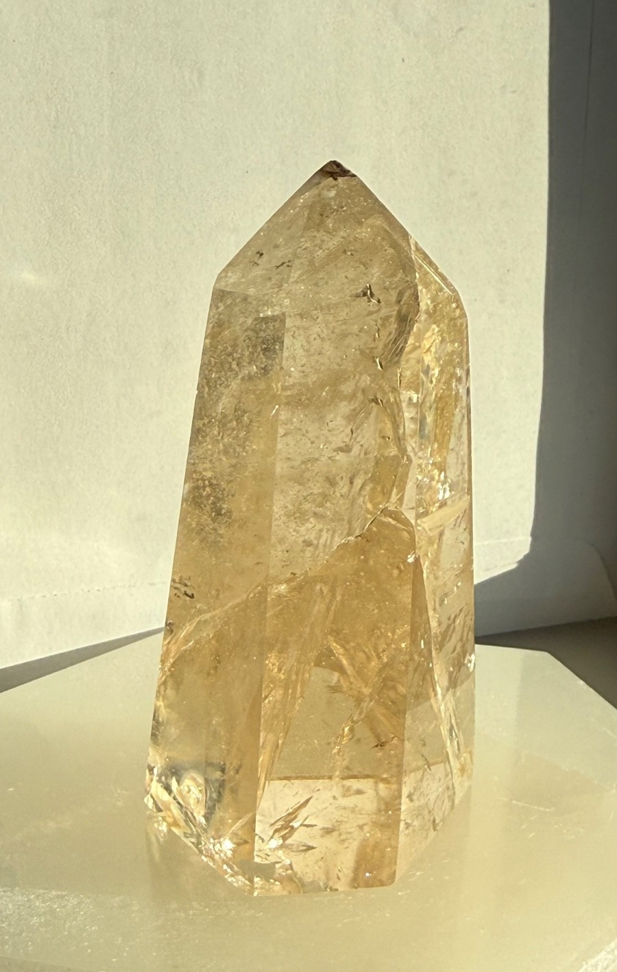 High Quality Natural Brazilian Champagne Citrine Point
