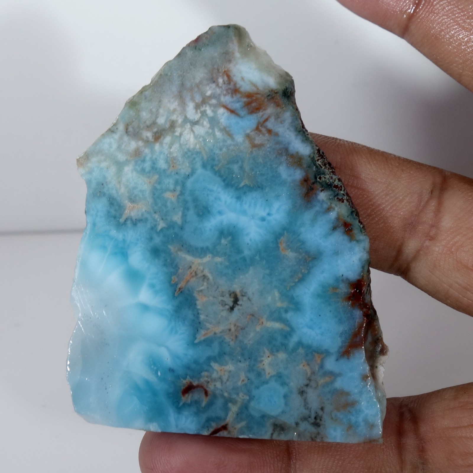 Dominican Republic 190.20 Cts Natural Sky Blue Larimar Raw Rough Healing Crystal