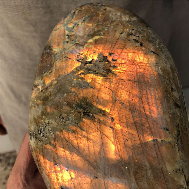 2.49kg Natural Labradorite Quartz Crystal Spectrolite Mineral Reiki healing
