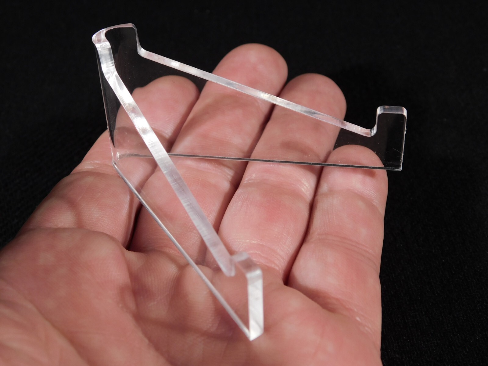 Easel Display Stand Small Size Clear Lucite Low Profile