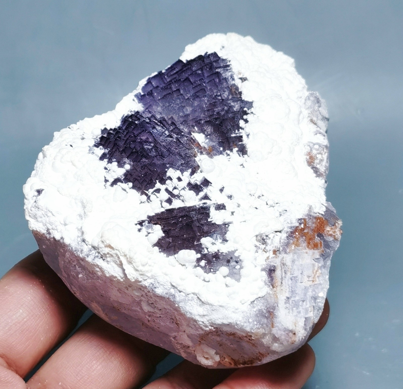 Rare Purple Fluorite Mineral Specimen China