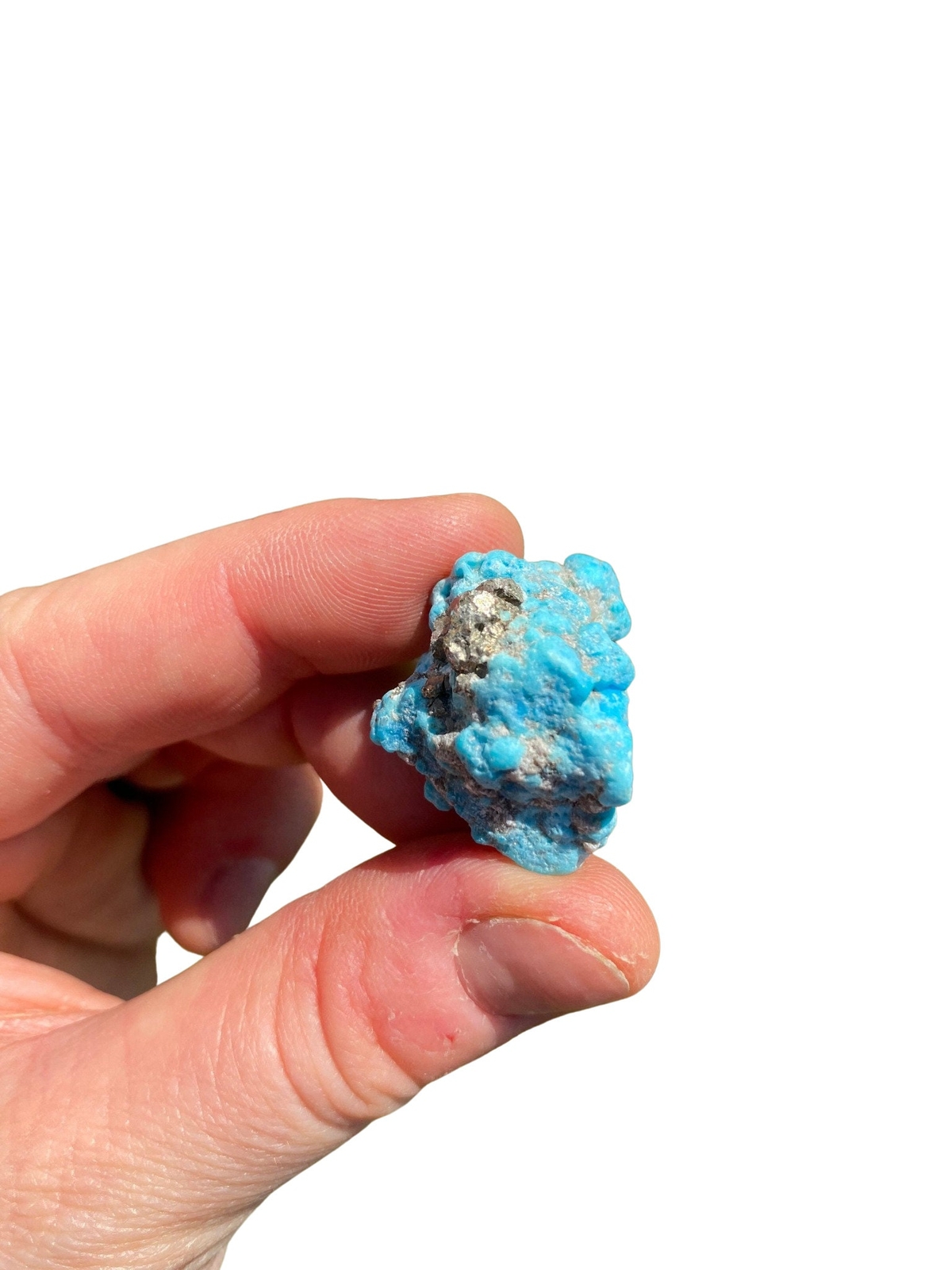 Raw Blue Turquoise Stone (Stabilized) Natural Turquoise from Kingman, Arizona