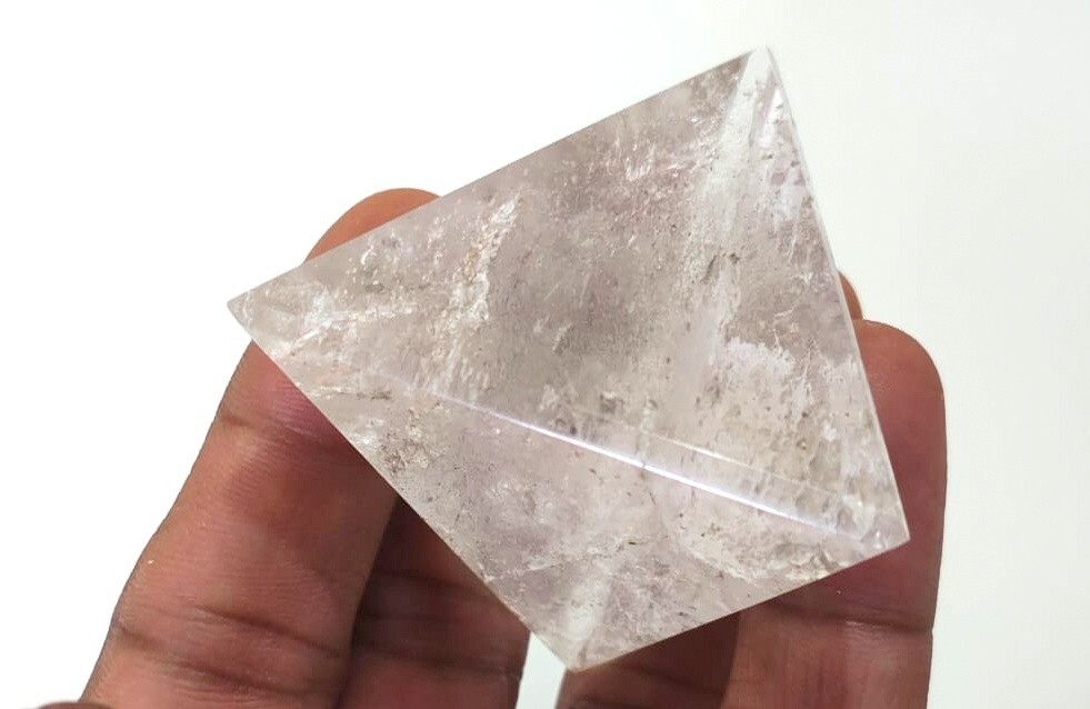 Big 50mm tetrahedron chakra healing reiki crystal quartz stone sacred geometry