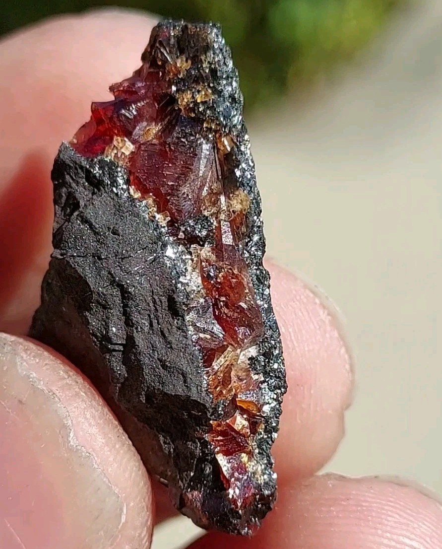 ULTRA RARE GEM RHODOCHROSITE ON MATRIX N’Chwaning I Mine, KMF, South Africa