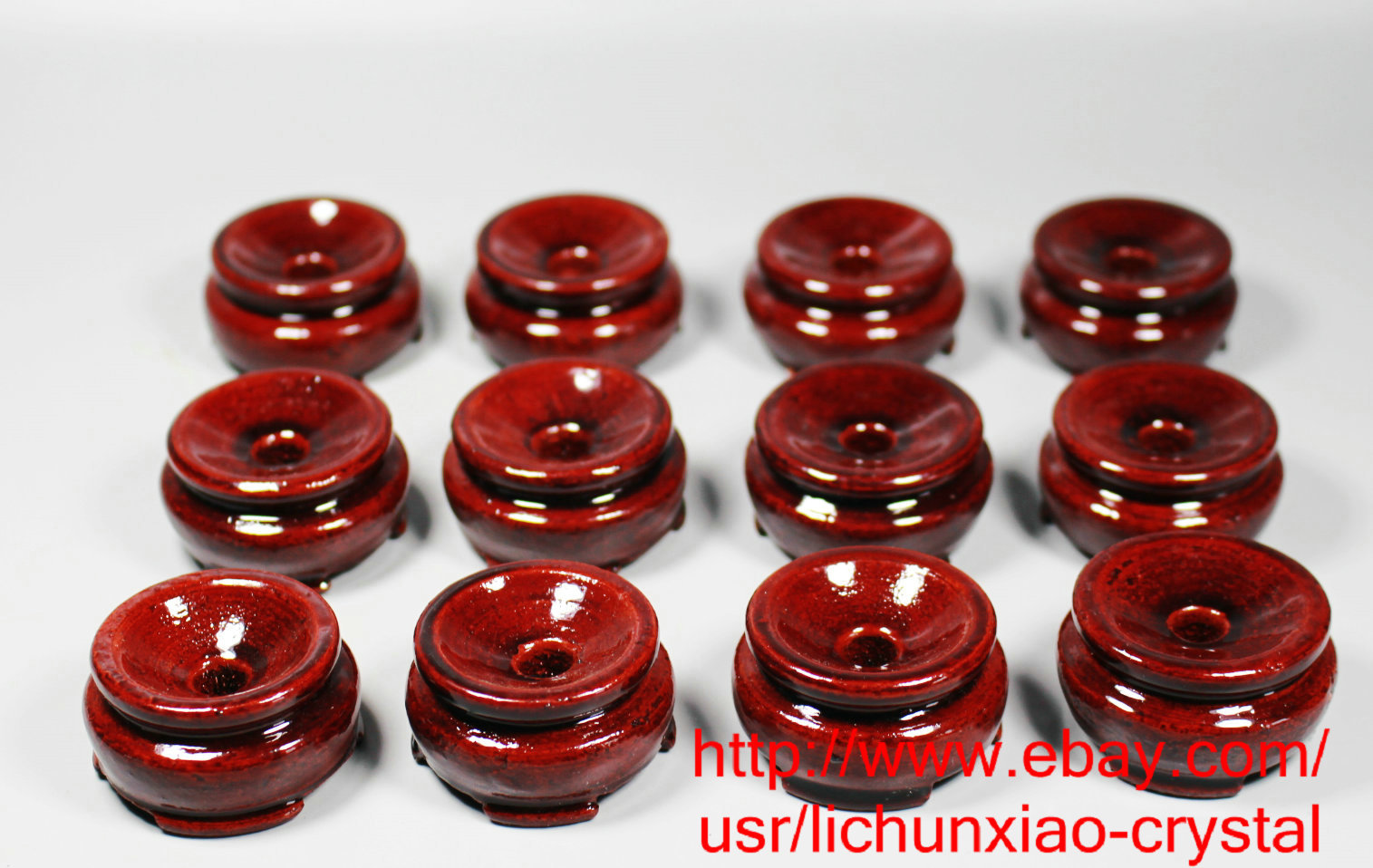 9PCS Red Rosewood Wooden Base Stand holding Crystal Egg Sphere Ball