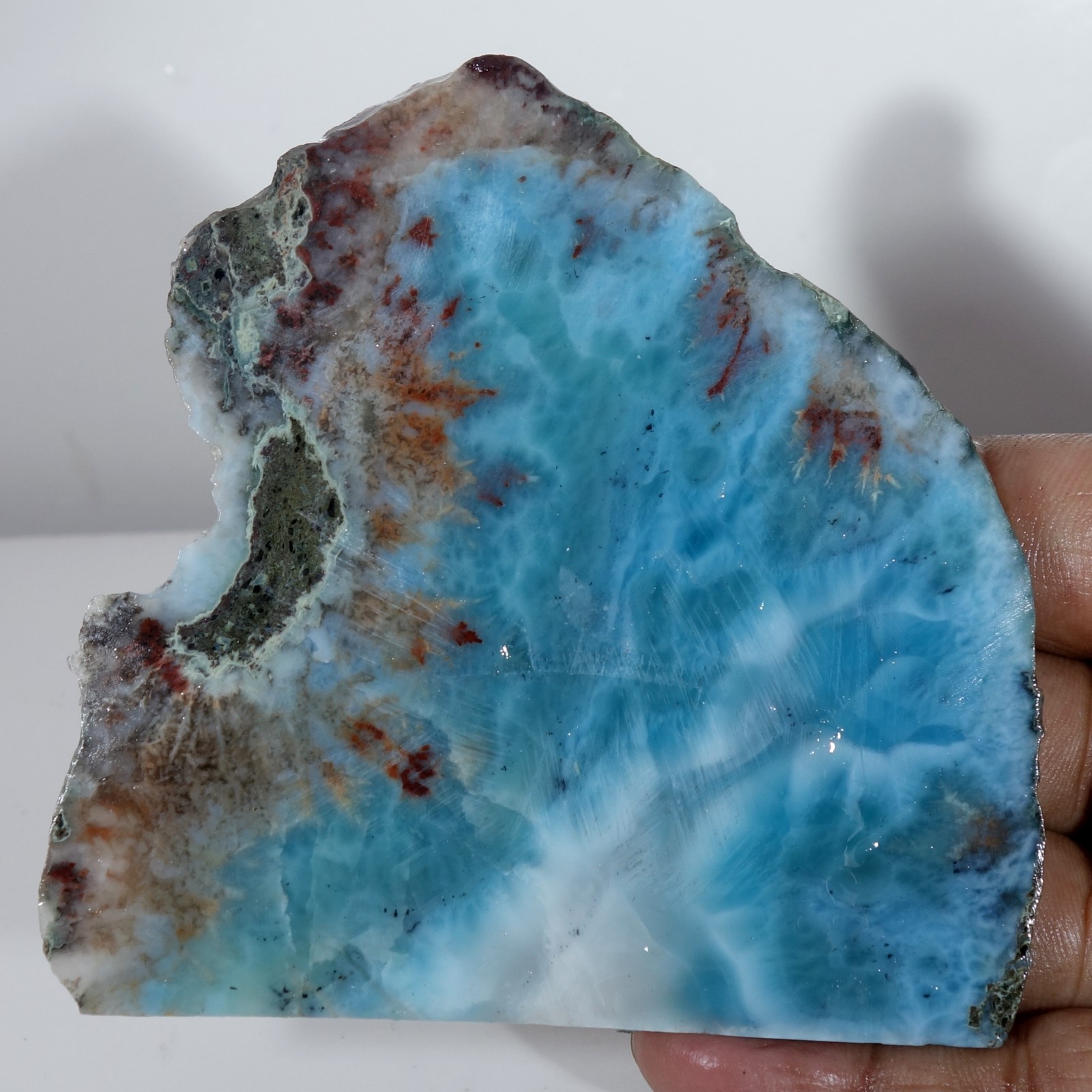 Spiritual Healing Larimar Natural Authentic Slab Rough Blue Gem Stone 481.40 Cts