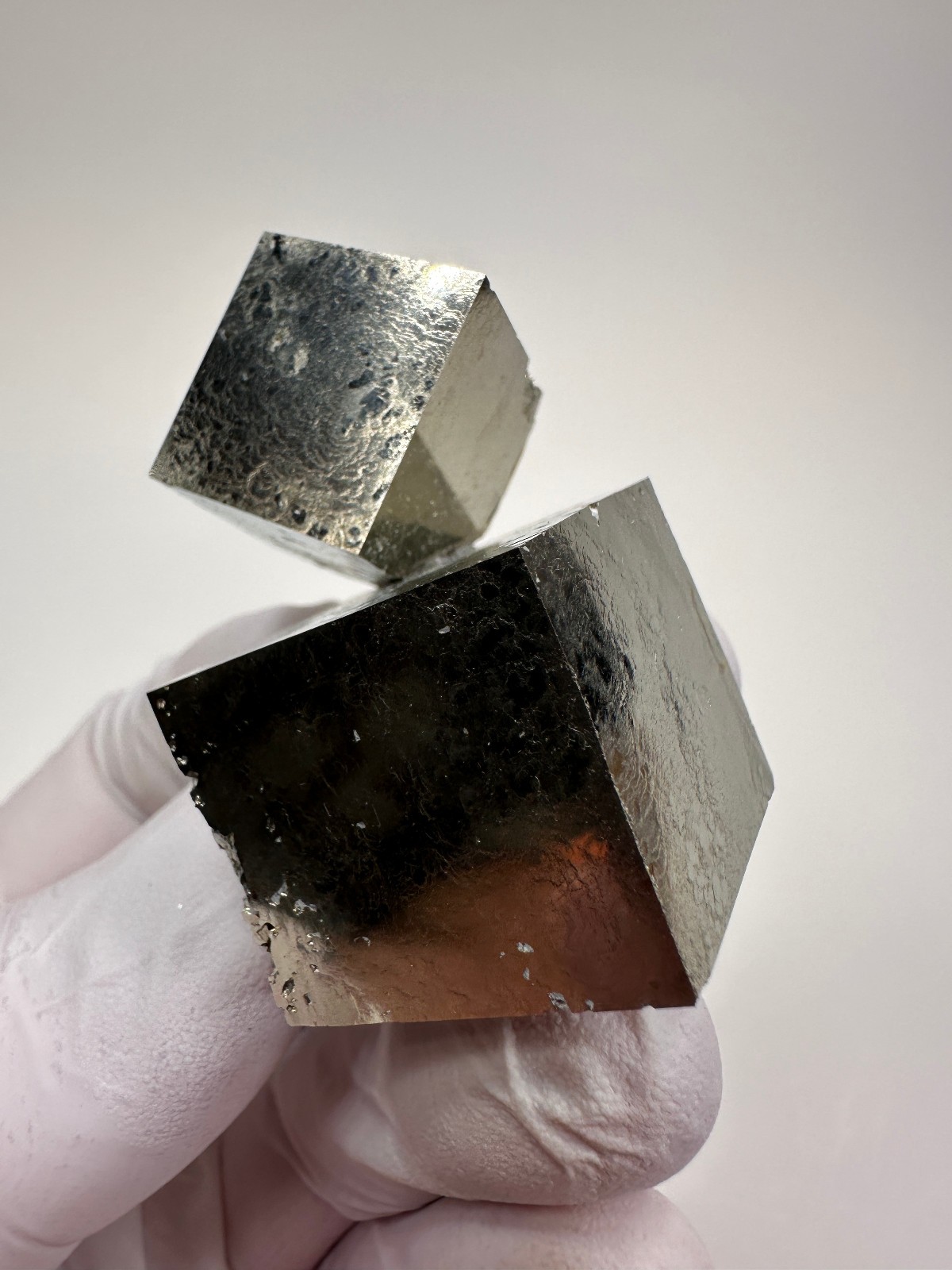 LARGE Rare Lusterous Entwined Interlocking Pyrite Cube Cluster_Spain