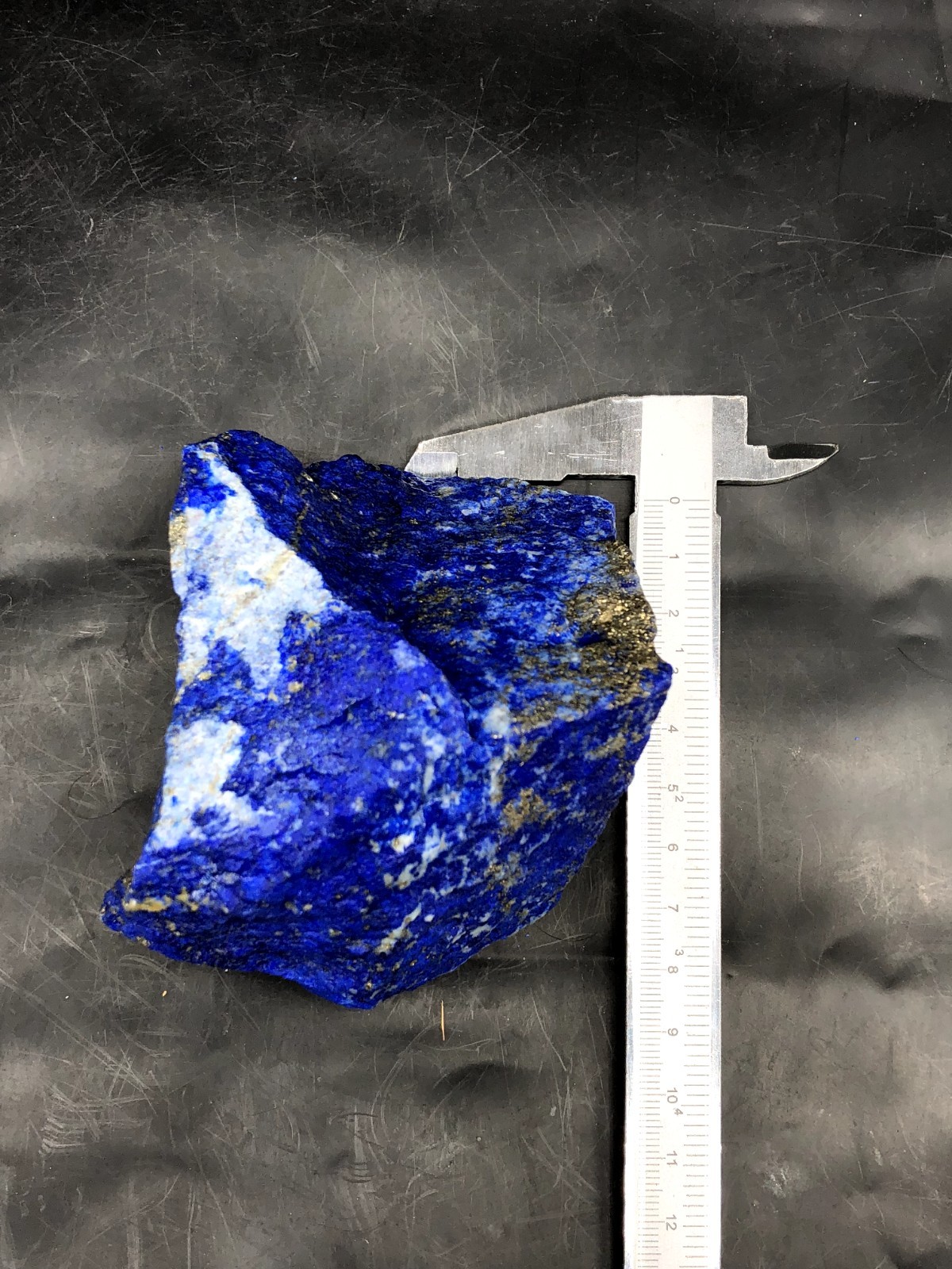 Natural Lapis Lazuli Rough 80mm Royal Blue Pyrite Crystal Mine Stone 564g J9…2