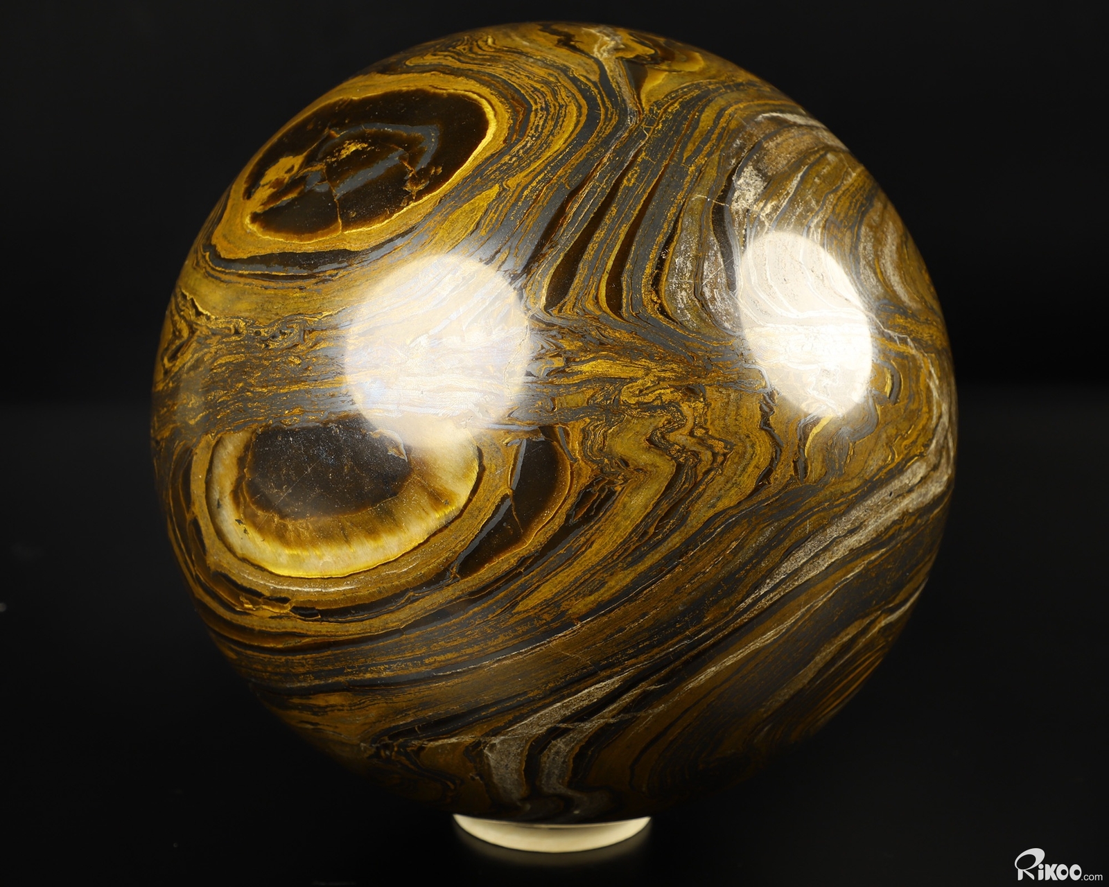 7.1″ Tiger Iron Eye Hand Carved Crystal Ball/Sphere, Crystal Healing
