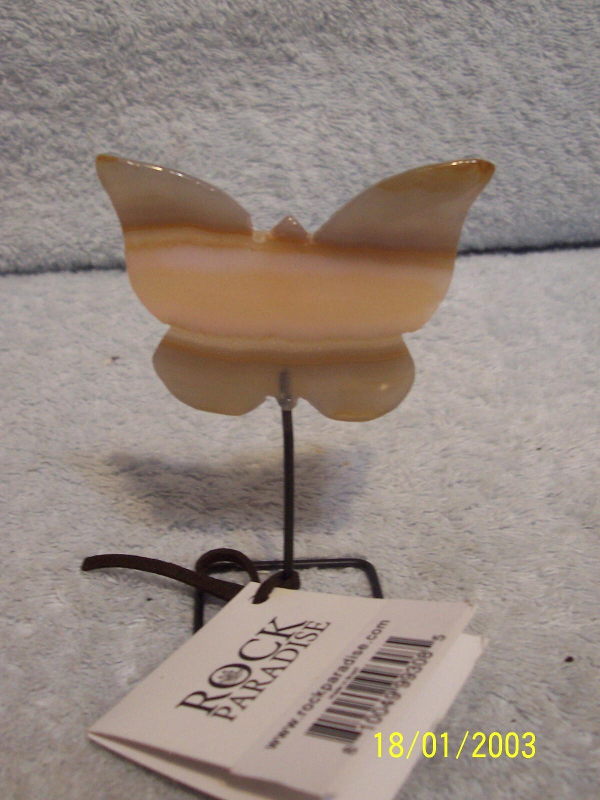 Rock Paradise Agate Butterfly On Stand 3.75″ Tall No Box