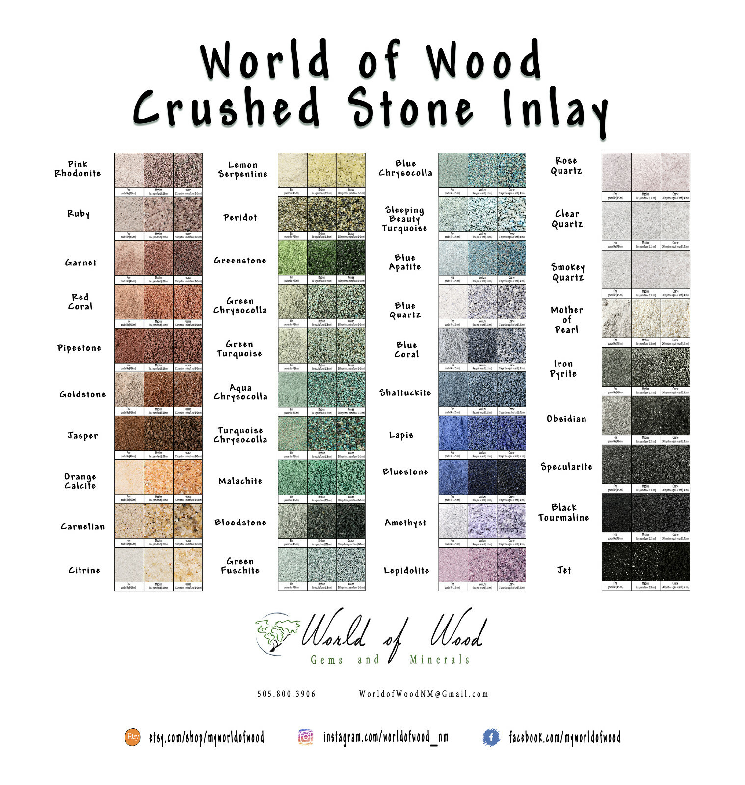 Clear Quartz Natural Stone – Crushed Inlay (fine, medium, or coarse)