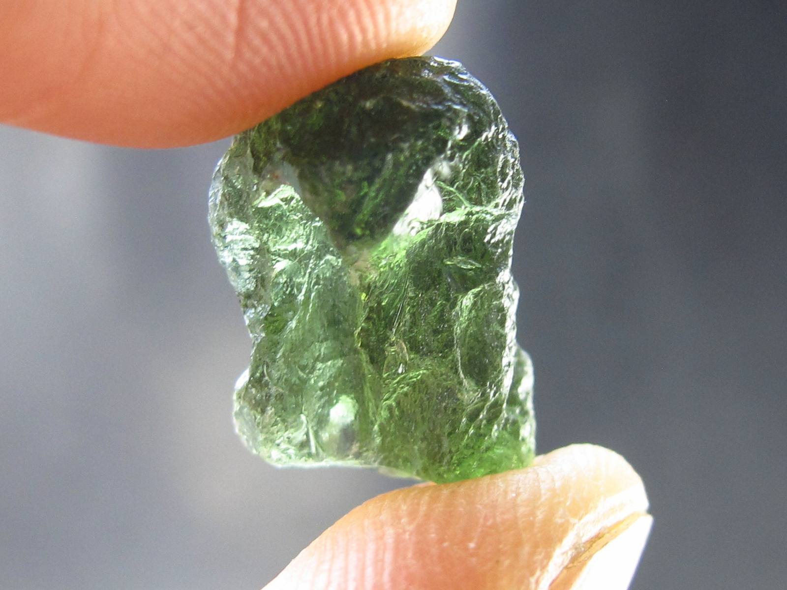 Moldavite Tektite Piece from Czech Republic – 0.7″ – 9.90 Carats – 1.98 Grams
