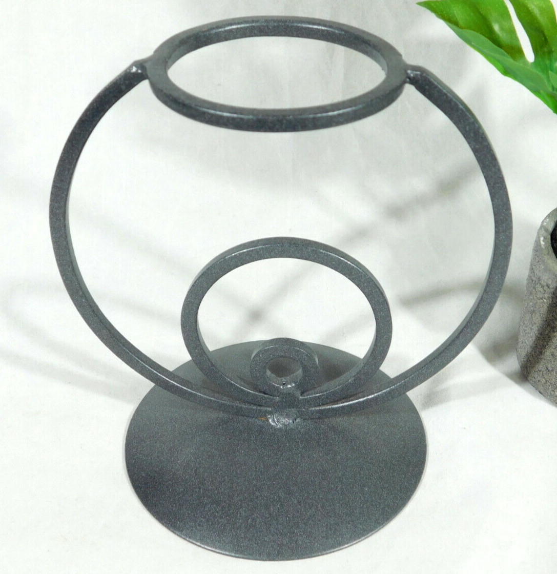 Sphere Display Stand Metal Modern Design Medium Size Dark Silver