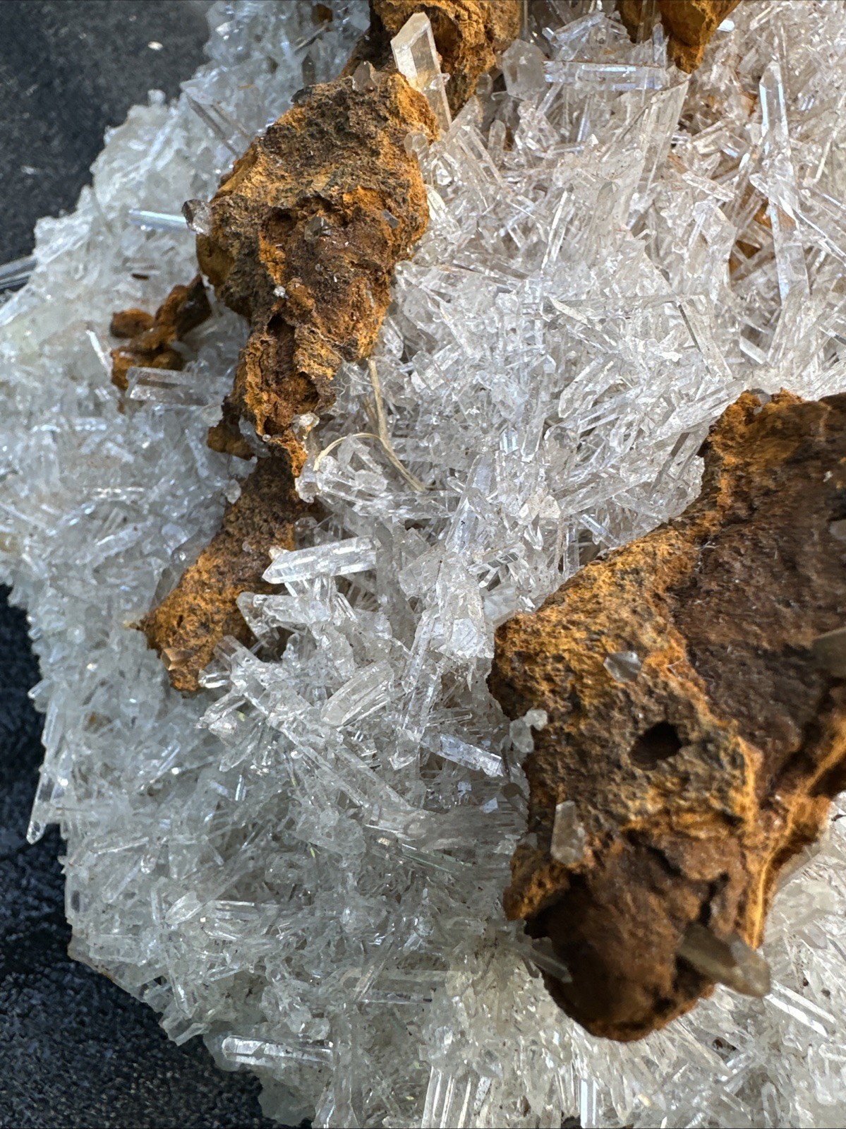 Large Natural Crystal Mineral Specimen Quartz/Aragonite on Iron Matrix 10” 6lb +