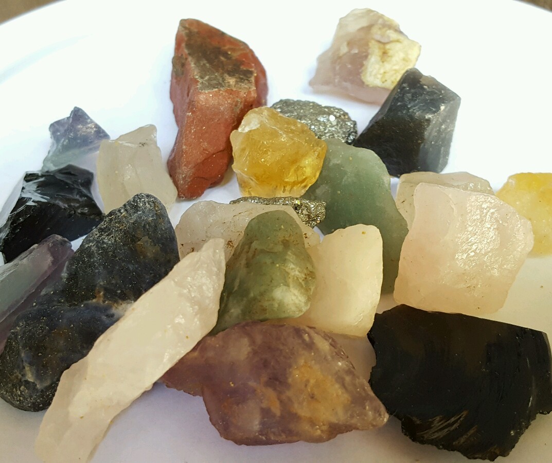 1/2 lb Medium Crafters Madagascar Rough Mix Gemstone Crystals Natural Specimens