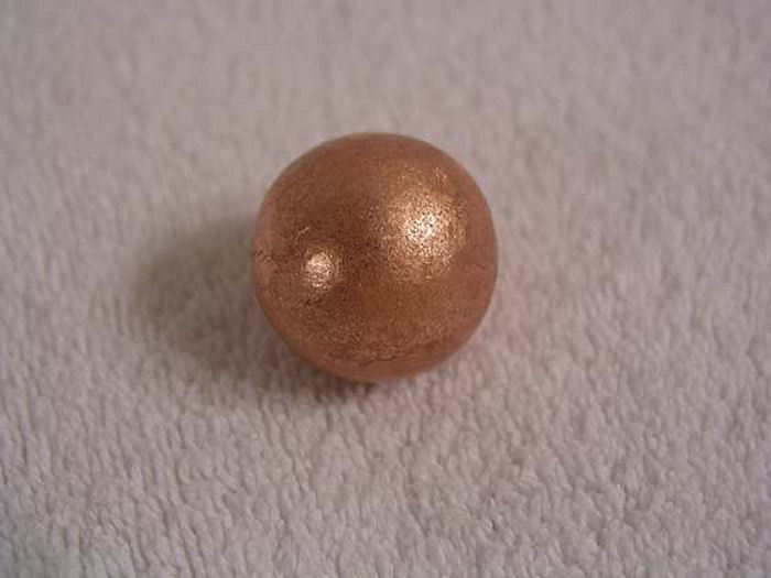 Copper ball 1 1/8 inch diameter 4 ounces solid natural copper Michigan