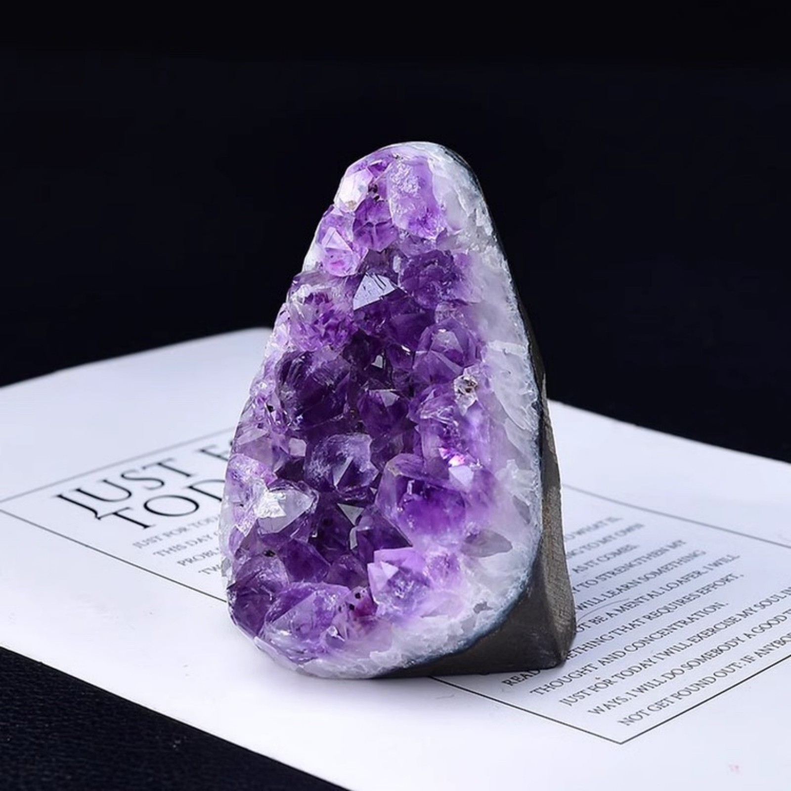 Natural Amethyst Crystal Cluster Geode Stone Home Decoration Ornament Gift