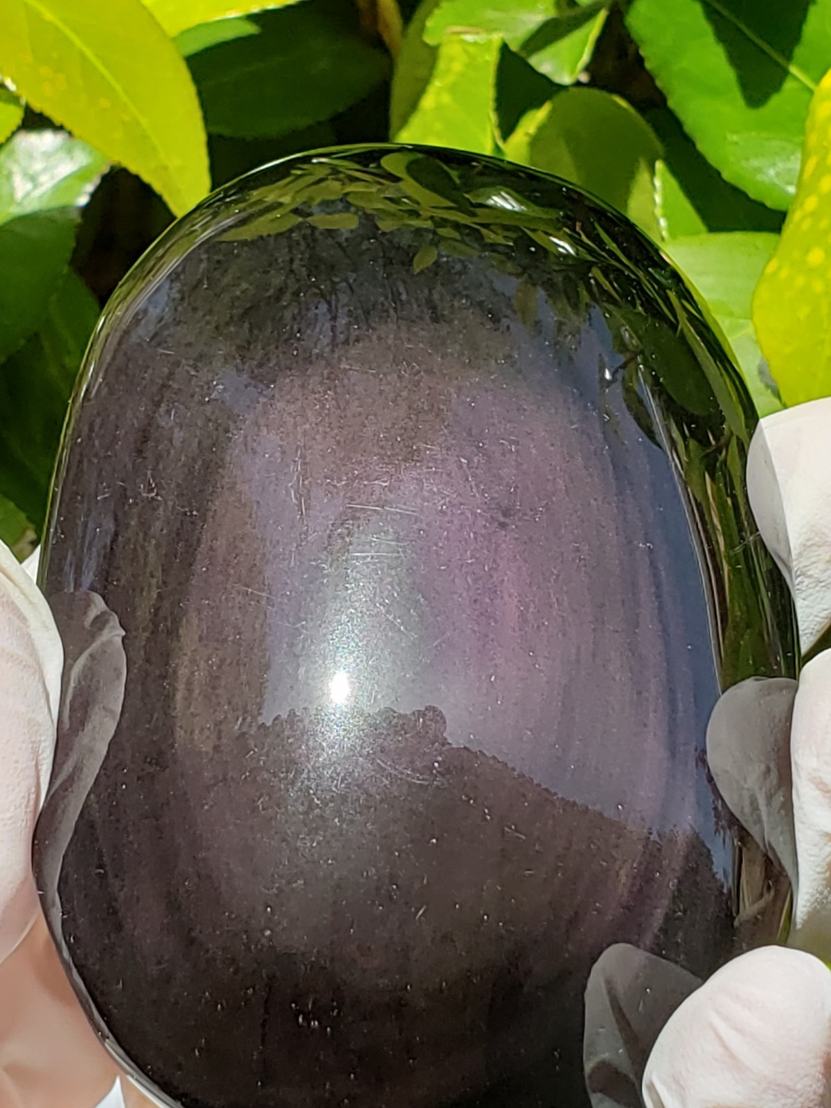 4.25″ Rainbow Obsidian Crystal Free Form Puffy Oval, 324g or 11.4 oz