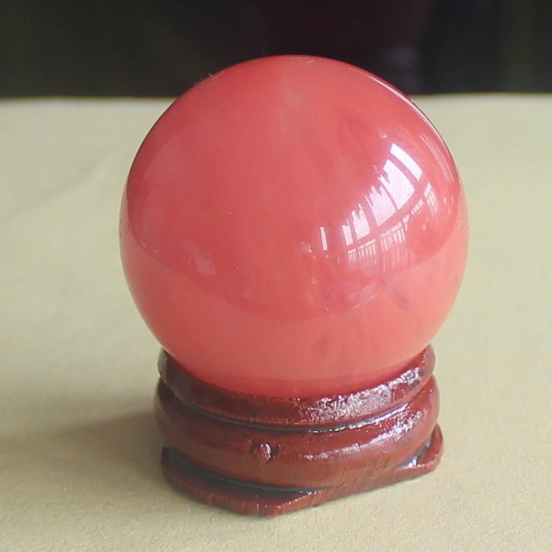 Gemstone Red voclano cherry quartz sphere ball with stand chakra reiki healing