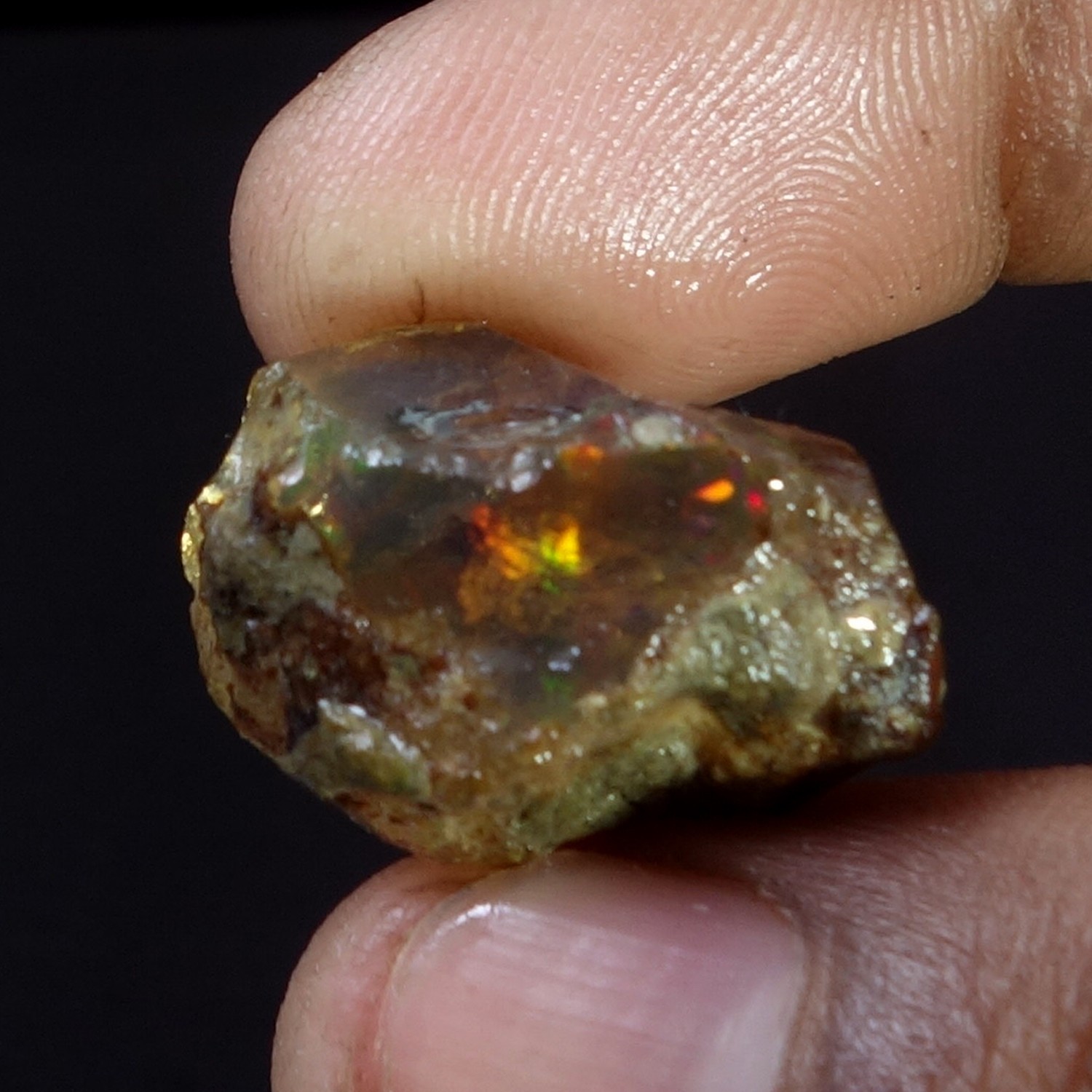 Opal Natural Ethiopian Loose Rough Raw Opal Gemstone Multi Fire Oil Rough 25 CT