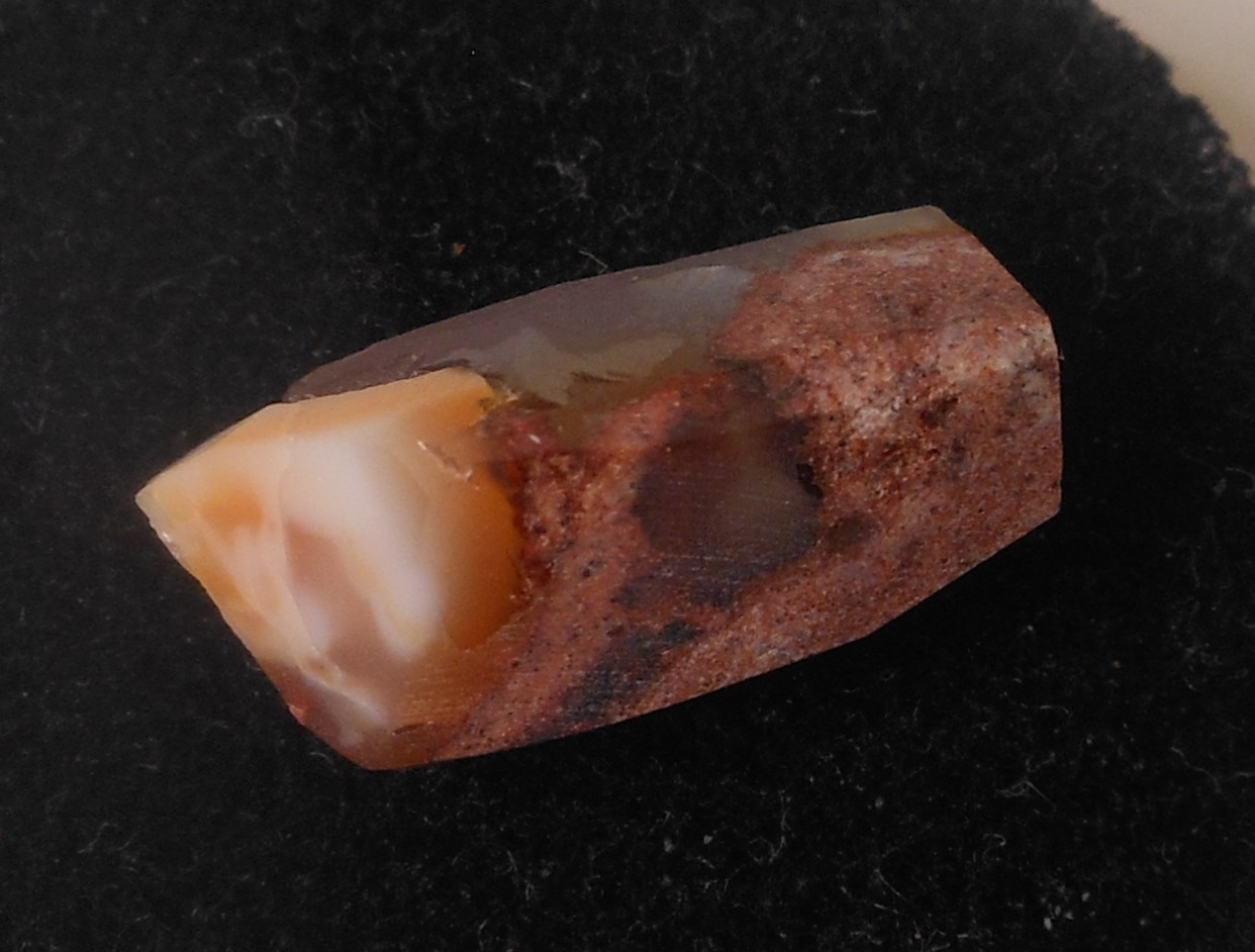 10.50ct Mexican Fire Opal (facet rough cut) (see photos) in Host 19mm x 9mm