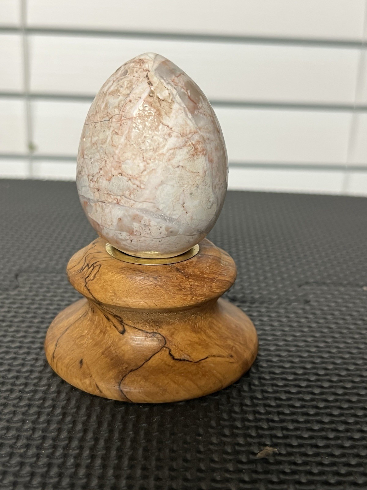 Polished Marble Stone Egg. 2 1/2 in High, 1 1/2in Wide. Preowned.