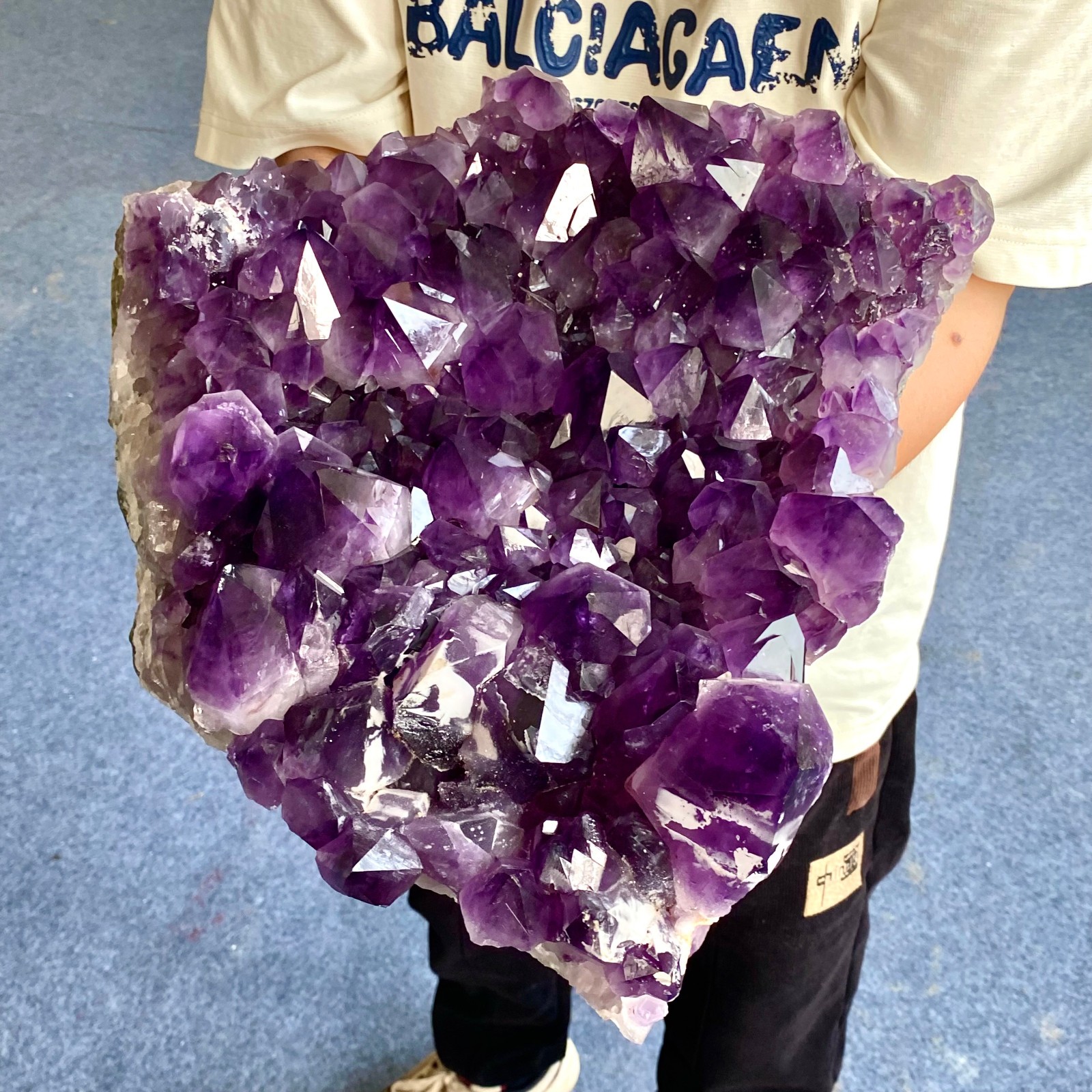 25.19LB Large Natural Amethyst geode quartz cluster crystal specimen Healing.
