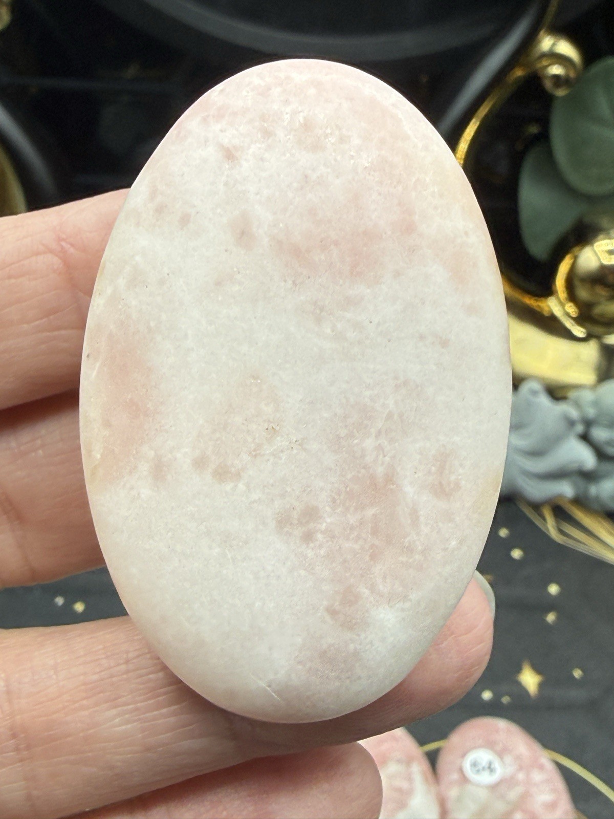 Natural Pink Opal Smooth raw finish Palmstones pocket stone Free shipping