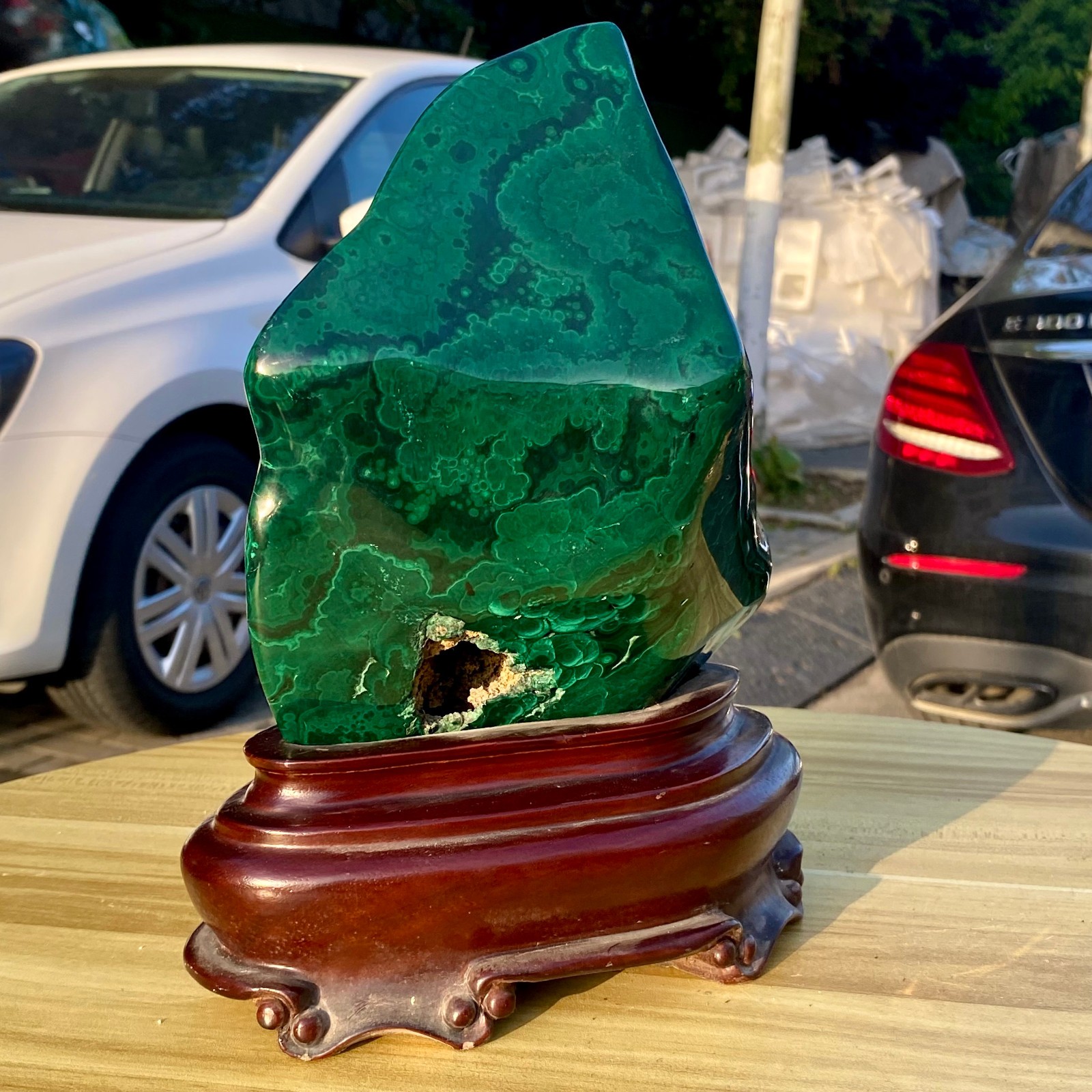 7.71LB TOP Natural Malachite crystal quartz Mineral specimen Reiki gem