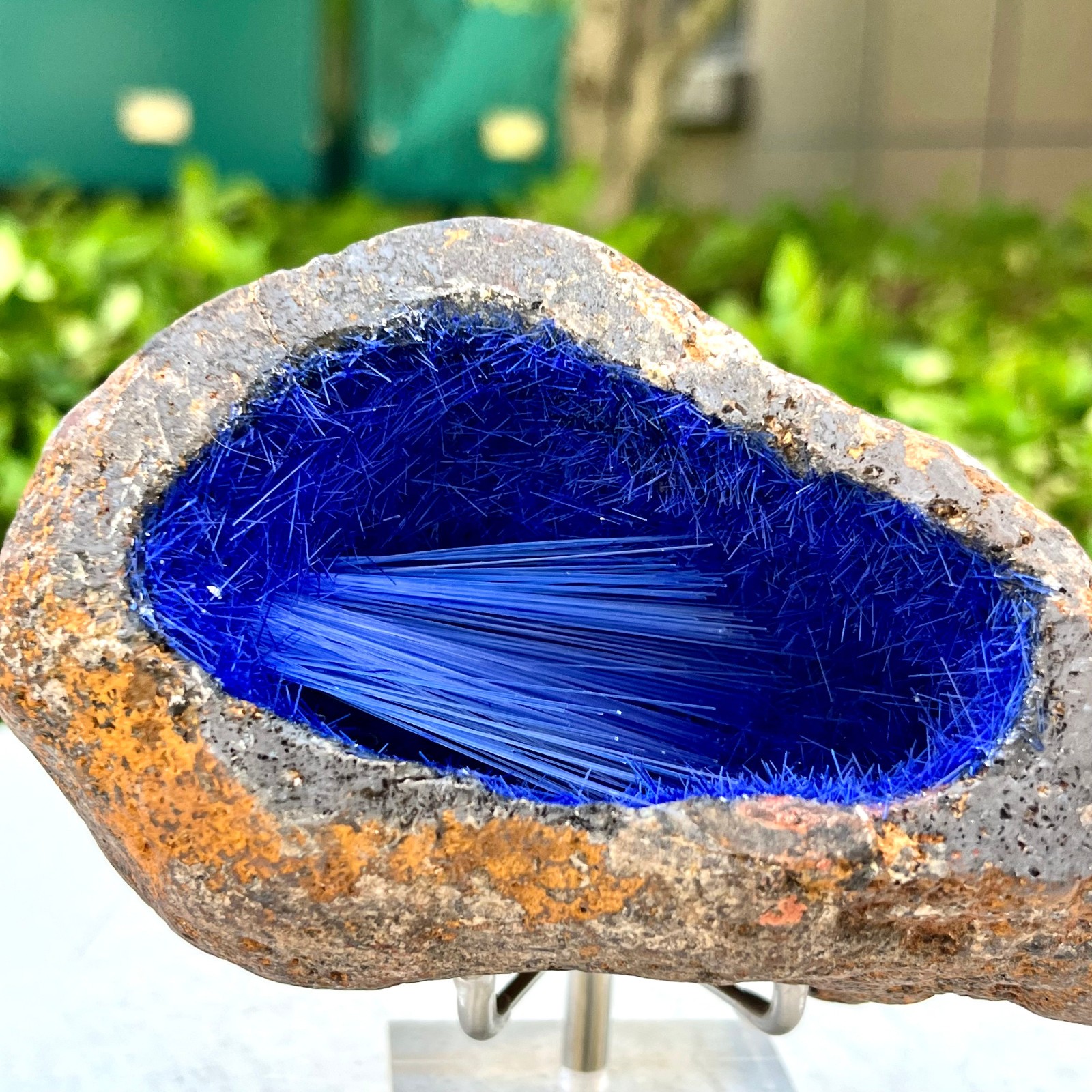 1.67LB Blue Natural Goethite Crystal Quartz Energy Ore Healing Mineral Specimen