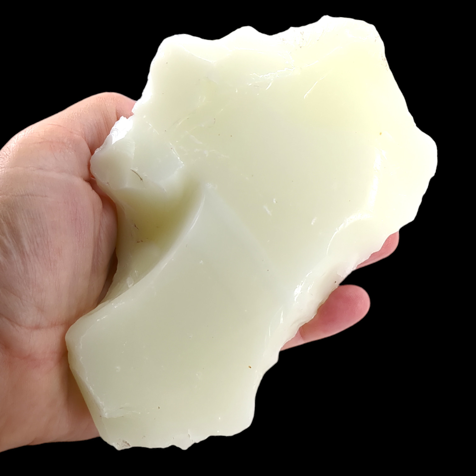 Jadeite Art Glass Cullet Glowing Uranium Opaque Slag Glass #4GX75