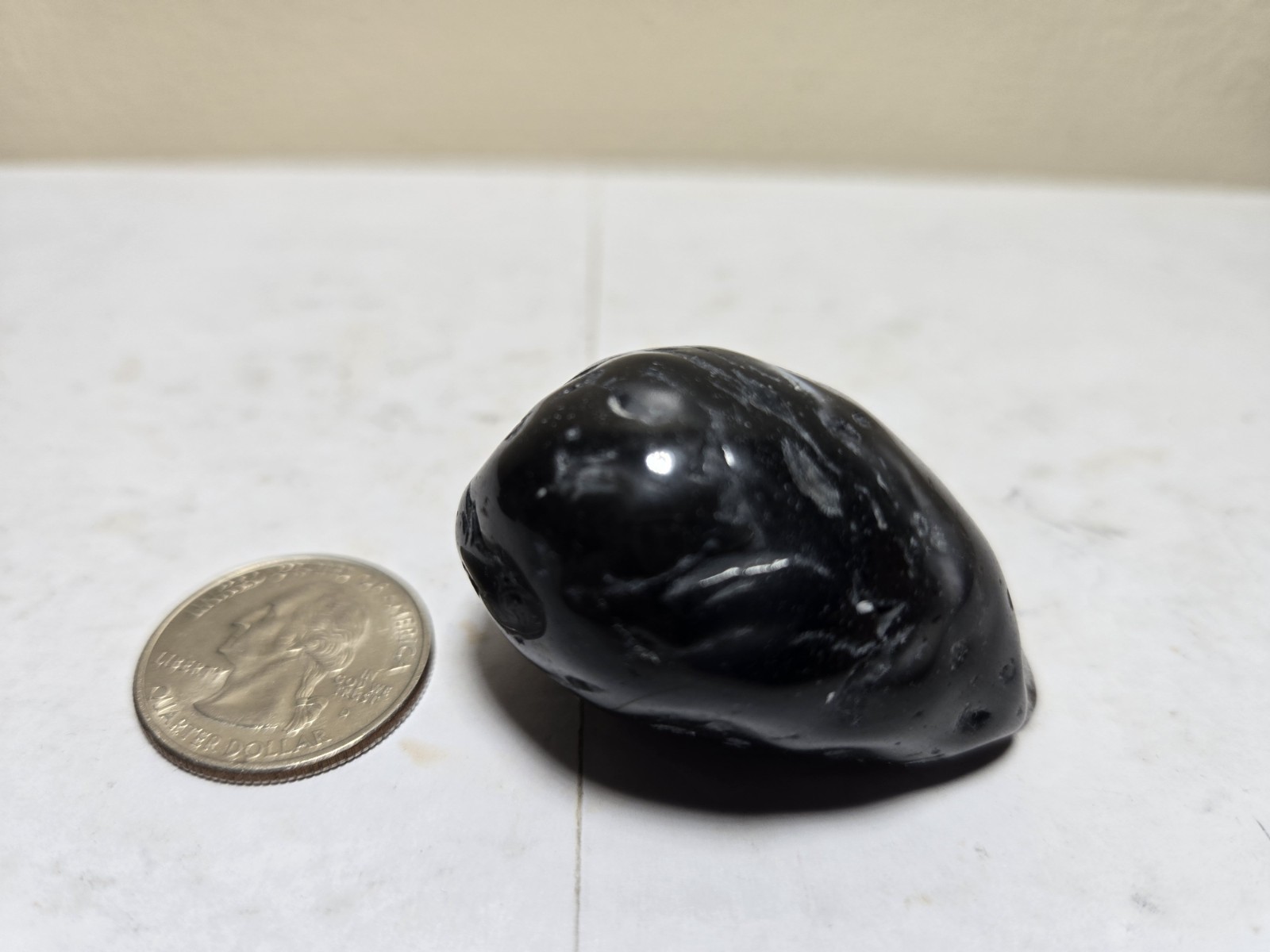 Enhydro Fluid Inclusion Agate Quartz Water Inside, Medium Pocket! Video! 46.8g