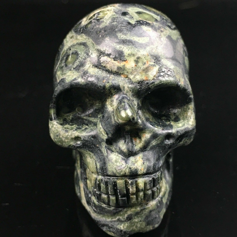 2″ Natural Kambaba Jasper Quartz Crystal Skull Carved Skull Reiki Healing 1pc