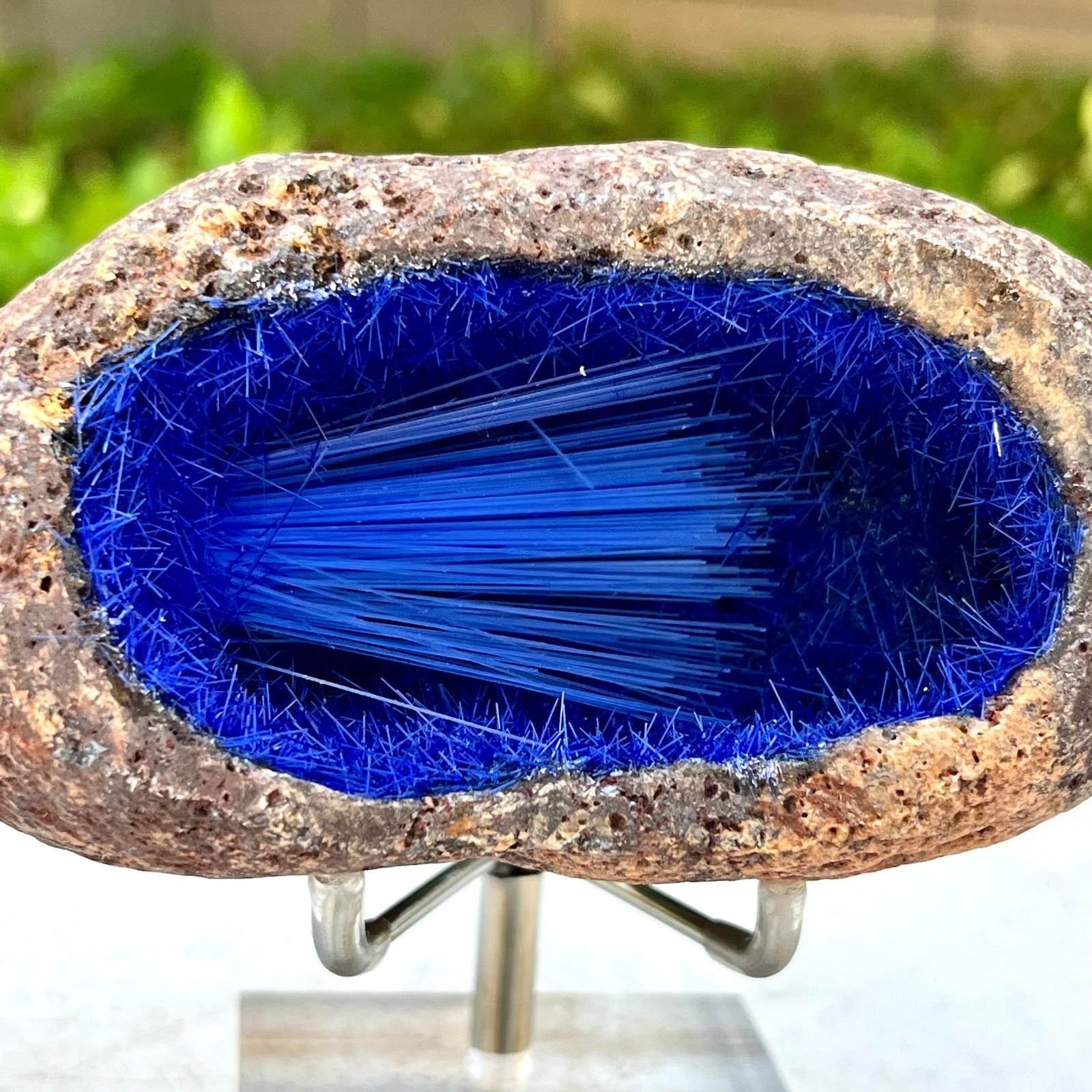 445G Blue Natural Goethite Crystal Quartz Energy Ore Healing Mineral Specimen