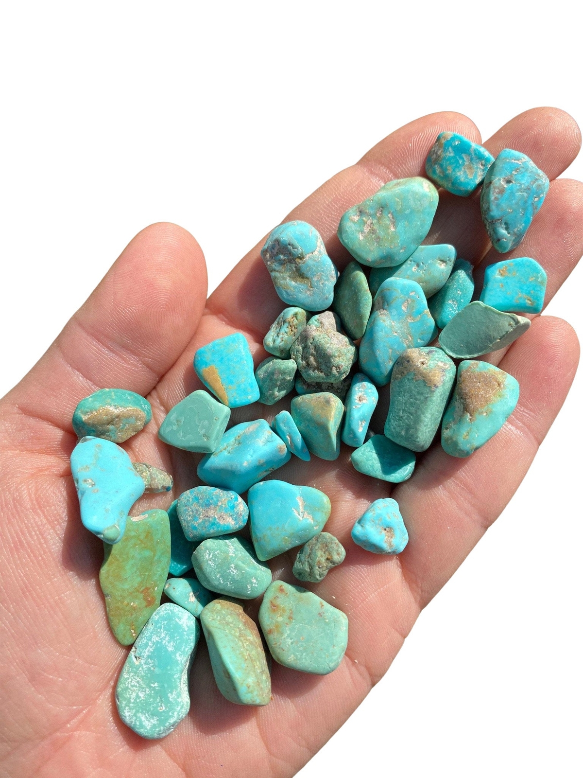 Raw Turquoise Stone (Grade A) Stabilized Turquoise Stone from Kingman, Arizona