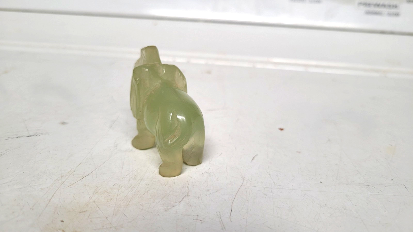41g Citrine Quartz Mini Elephant Carving 1 1/2” x 2 1/4”