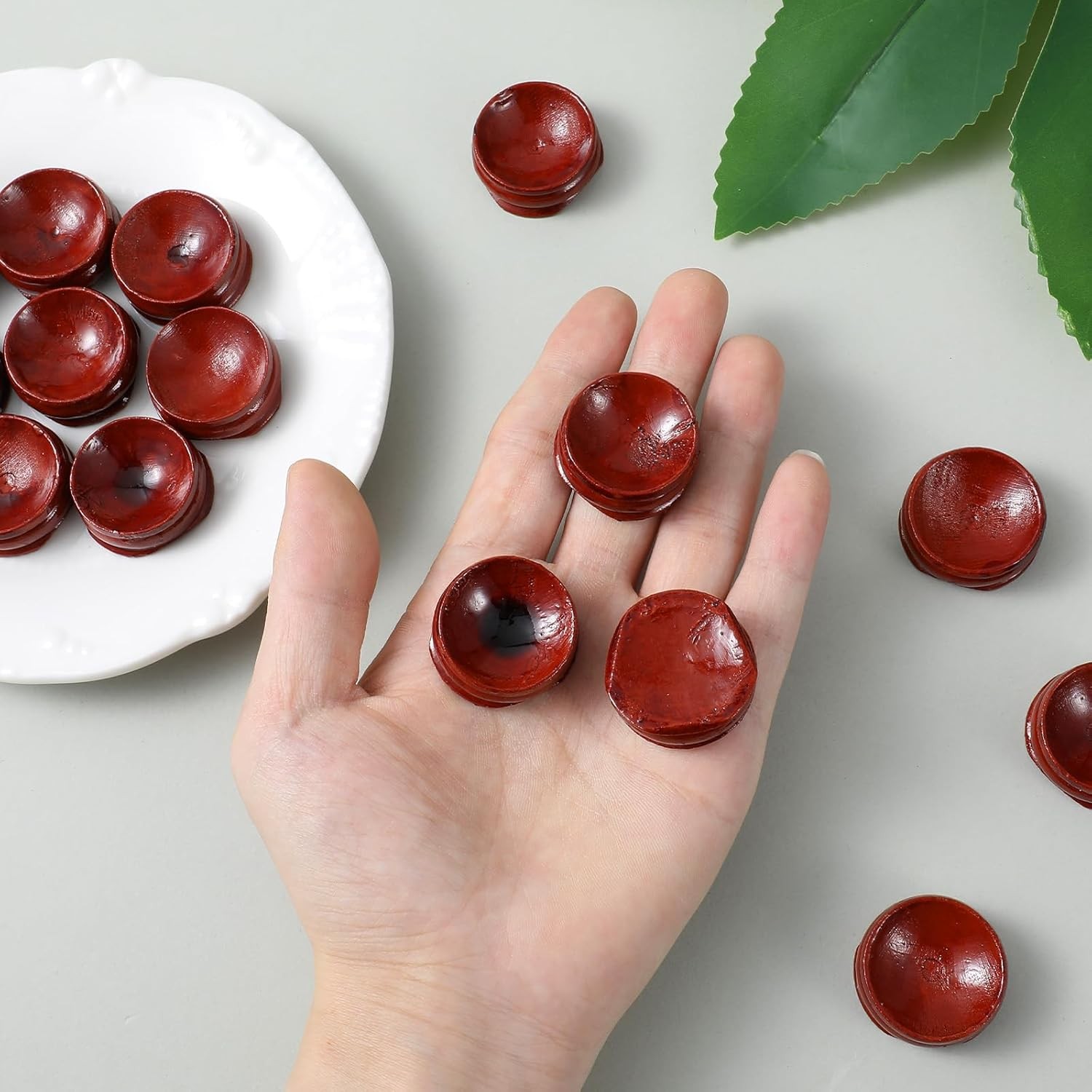 15 Pcs Sphere Stands for Display Crystal, Crystal Holder Wood Egg Ball St