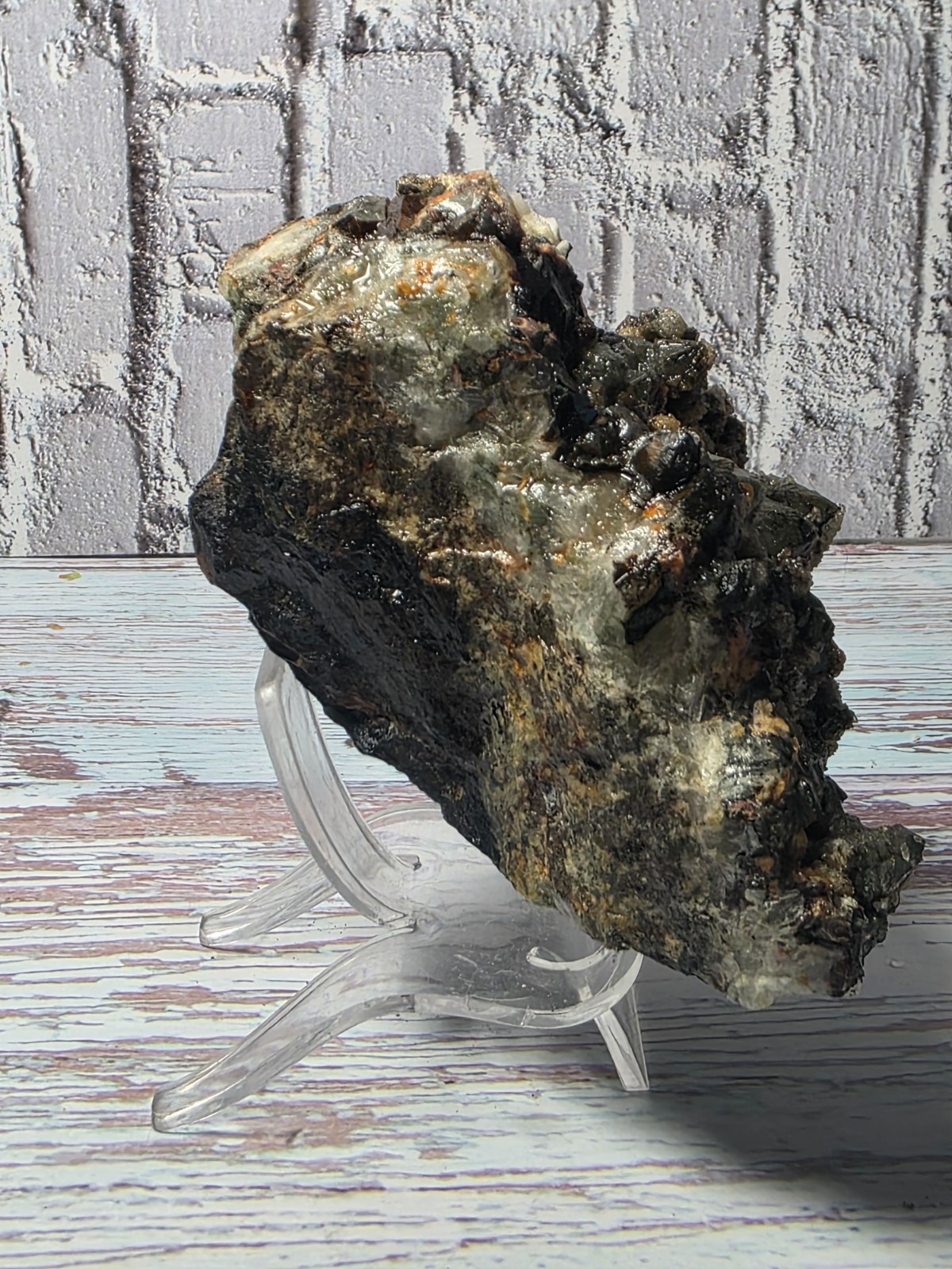Rare Green Quartz with Siderite, Calcite & Galena – 441g Display Specimen