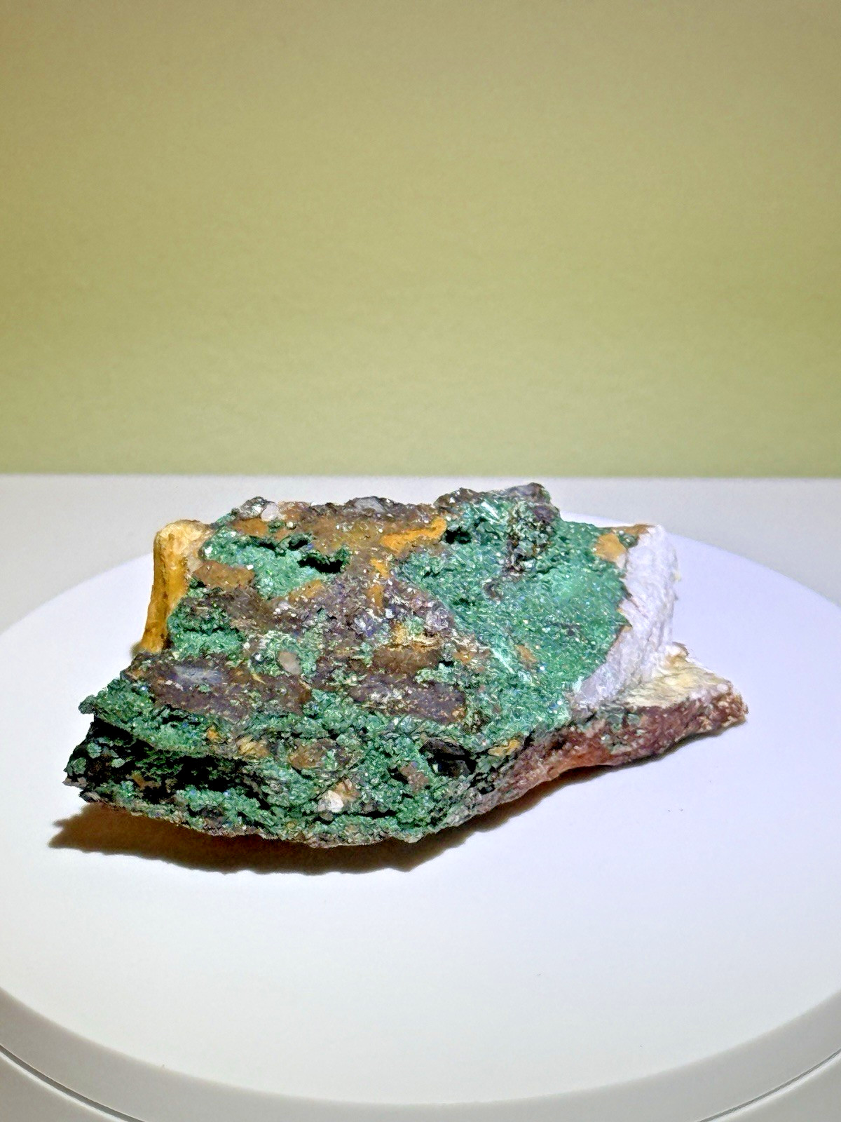 BURNISHED Malachite on Limonite Matrix Mineral Specimen from Morocco