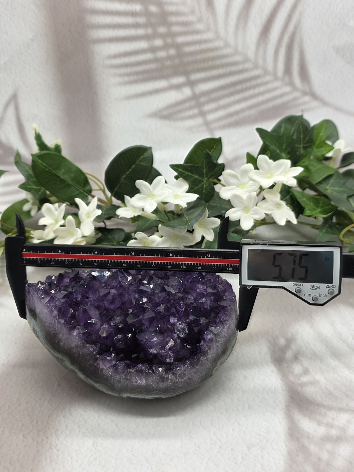 Uruguay Amethyst Geode Crystal Display Piece, Complimentary Utility Stand Inclue