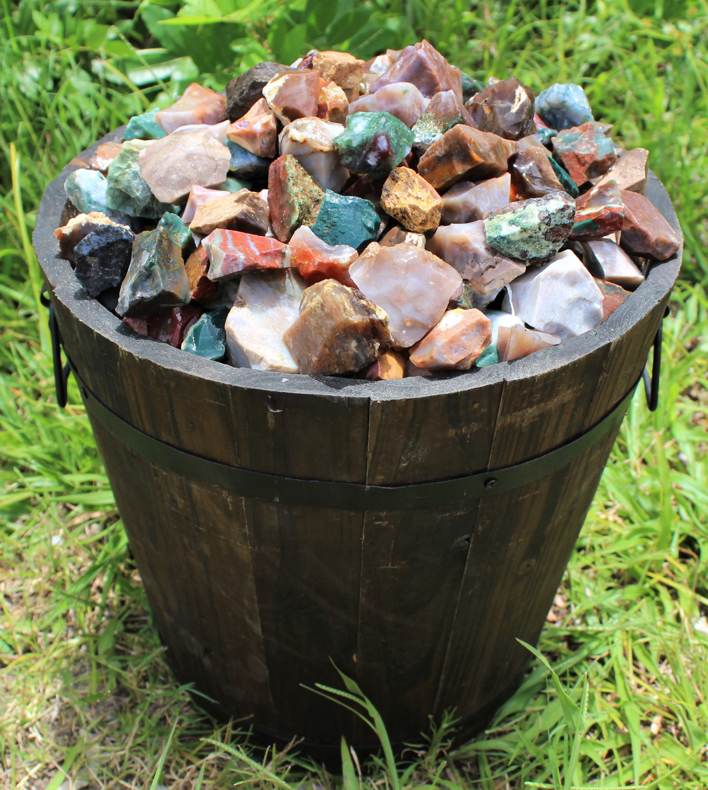 5 lb Lot Natural Rough Fancy Jasper, Raw Gemstone Cabbing Rock Multi color 80 oz