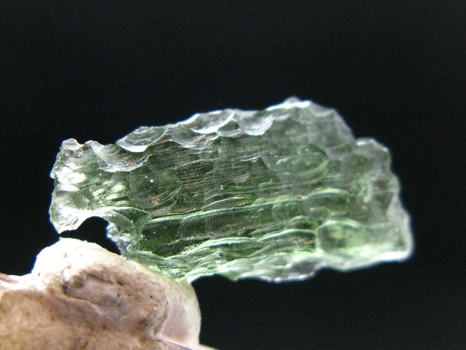 Moldavite Tektite Raw Piece from Czech Republic – 0.8″ – 5.0 Carats – 1.0 Grams