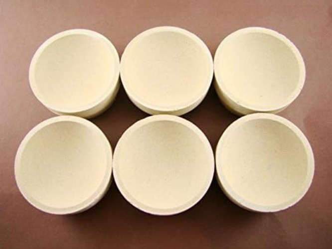 Lot of 6 2-3/8″ Gold Assay Cupels – Melting & Refining Masters