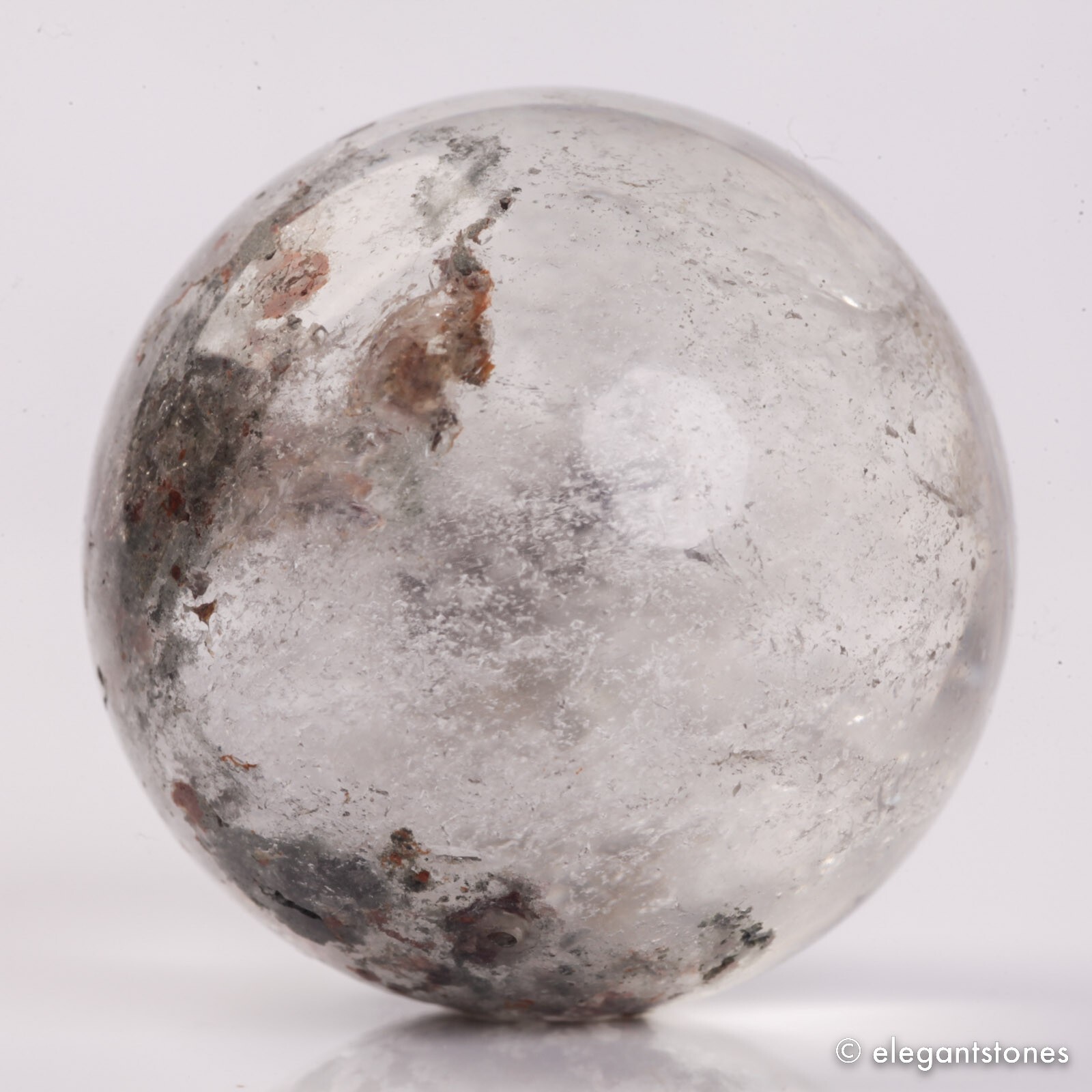 64g36mm Natural Garden/Phantom/Ghost/Lodolite Quartz Crystal Sphere Healing Ball