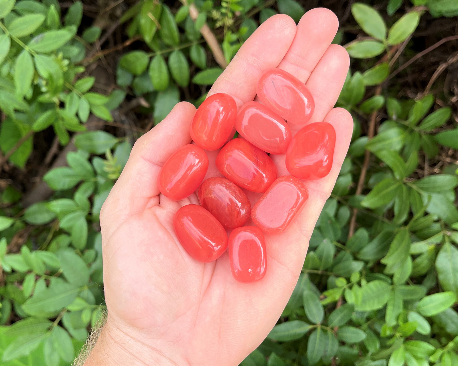 Cherry Quartz Tumbled Stones Wholesale Bulk Lots (Tumbled Strawberry Obsidian)