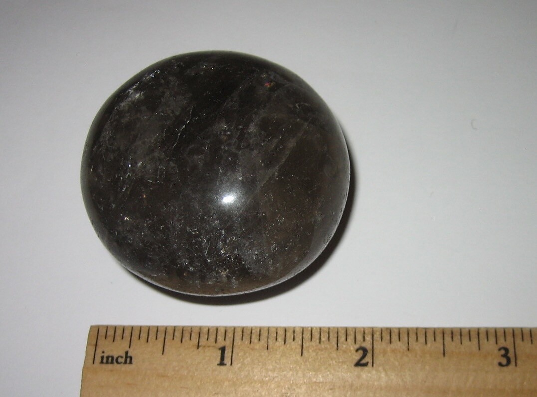 1.9″ TUMBLED POLISHED NATURAL SMOKY QUARTZ CRYSTAL PALM STONE MINERAL 102.5g *1