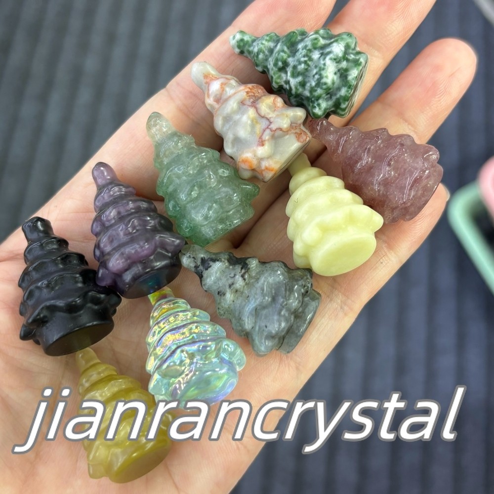 50pcs MIX Natural Quartz Crystal Christmas Tree Skulls Carved Skull Wholesale