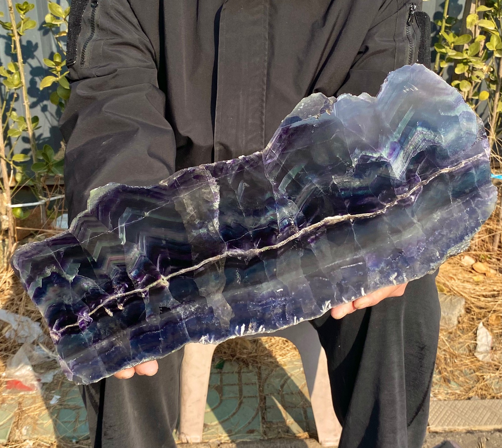 9.59LB Natural beautiful Rainbow Fluorite Crystal stone specimens