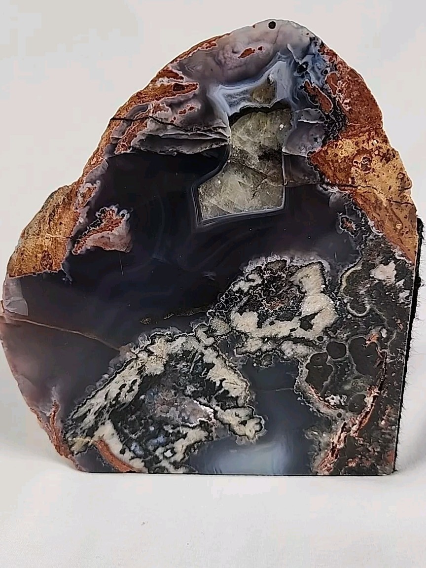 Agate Rock Paperweight Cut Polished Slice 5.25″ Height 1.41 Kg