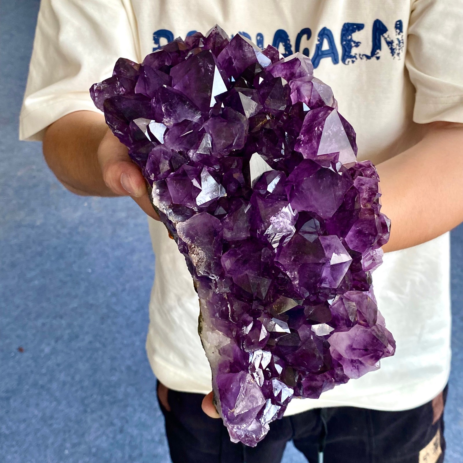 6.38LB Large Natural Amethyst geode quartz cluster crystal specimen Healing.